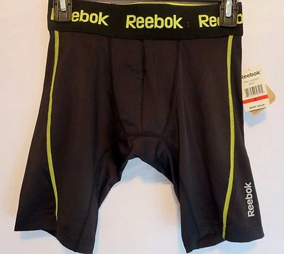 Men's REEBOK Small Black Neon Compression Maximum Support Shorts Base Layer - Image 1 of 2