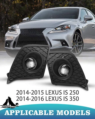 For 2014-2016 Lexus IS 250 350 F-Sport Fog Lights Assembly Clear Lamps Kits Pair - Image 1 of 4