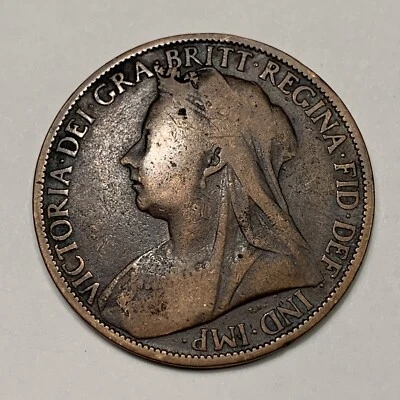1800s And 1900s Coin - Great Britain One Penny   FREE SHIPPING - Image 1 of 4