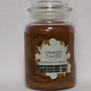 Yankee Candle Banana Noce Pane Barattolo Grande Candela Brucia 110-150 Ore - Foto 1 di 2
