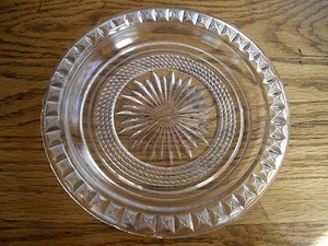Vintage Depression Era 8" Round Pressed Glass Plate~ - Picture 1 of 7