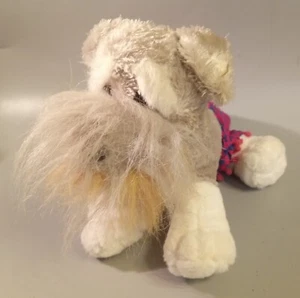 Webkinz Schnauzer Dog Plush. 8" Long. No Code. Ganz. Fancy Pants On. - Picture 1 of 6