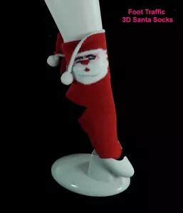 NWT Foot Traffic Women's 3D Santa Sock - Holiday - Christmas - Picture 1 of 3