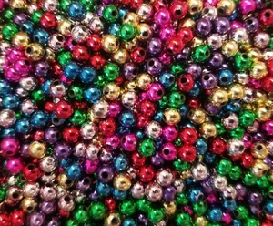 1,000 pcs Assorted Metallic Artificial Plastic Pearls 5mm Round Craft Beads - Picture 1 of 2