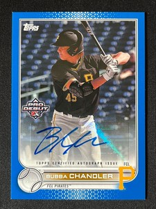 Bubba Chandler 2022 Topps Pro Debut Auto Blue Parallel /150 Pirates PD-16
