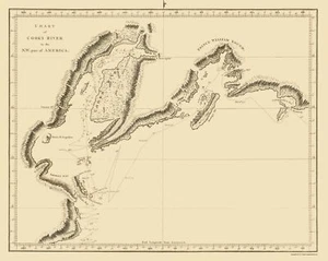 Mapa náutico histórico - Cook Inlet Alaska - Nicol 1785 - 23 x 28,92 - Imagen 1 de 20