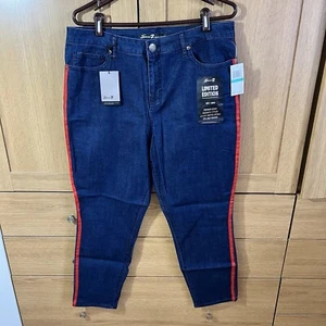 Seven 7 For All Mankind Red Stripe Ankle Skinny Jeans - Picture 1 of 16