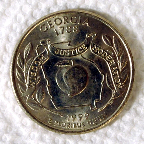 1999 P Georgia State Quarter Cover
