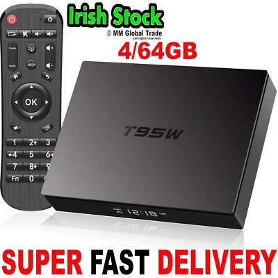 Android Box t95W 4GB 64GB Android 11 VERY FAST With Media Player Stream - Image 1 of 4