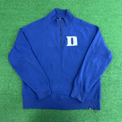 Duke University Blue Devils ACC Blue Zip Pullover Sweatshirt Jacket Mens Size XL Cover