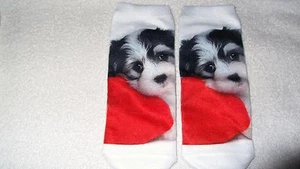 Cute Doggy Dog Pet Socks Unisex Clothing Casual Men's Women Ankle Novelty Gift - Picture 1 of 3