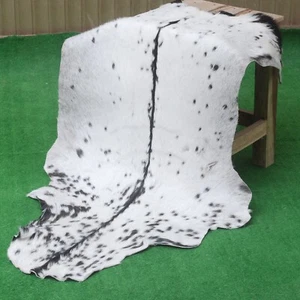 Luxury Gray & White Goatskin Rug – 100% Natural Hair-On Hide, Soft & Durable - Picture 1 of 10