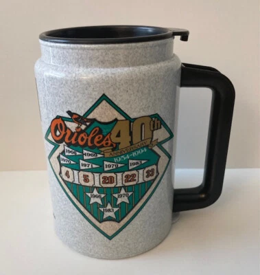 Винтажная пластиковая дорожная кружка Baltimore Orioles 40th Anniversary Whirley 1994 MLB - Изображение 1 из 4