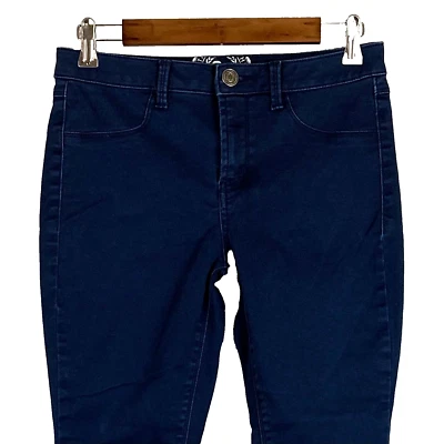 SO женщин узкие джеггинсы размер 9 эластичной твердый темно-синий средний подъем - Изображение 1 из 4