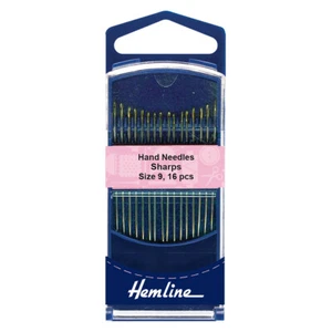 Premium Gold Eye "Sharps" Needles Size 9, Pack of 16 Needles, Hemline 288G.9 - Picture 1 of 1