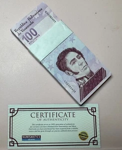 VENEZUELA 100 DIGITALES Stck 100 Scheine NEUE WÄHRUNG 2021 COA - Bild 1 von 6