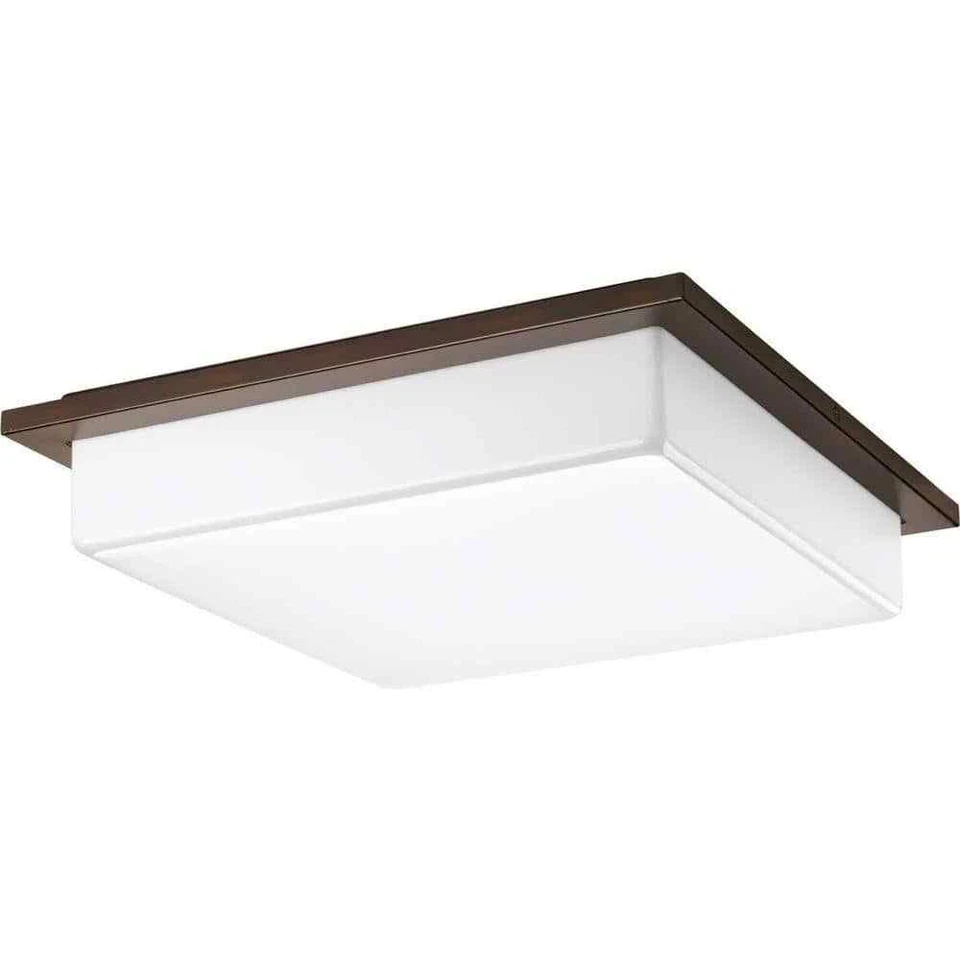 Progress Lighting 18 in. Transit 3-Light Antique Bronze LED Flush Mount - Image 1 of 4