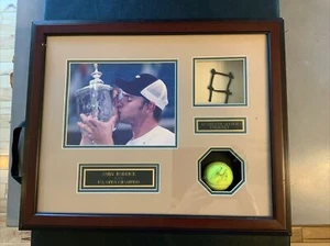 2003 US OPEN Andy Roddick FRAMED & AUTOGRAPHED TENNISBALL / AUTHENTIC NET #5727 - Picture 1 of 16