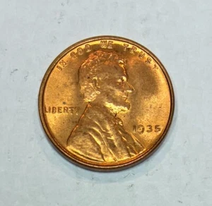 1935 Lincoln Cent (Wheat Penny), Brilliant Uncirculated, Red - Picture 1 of 2