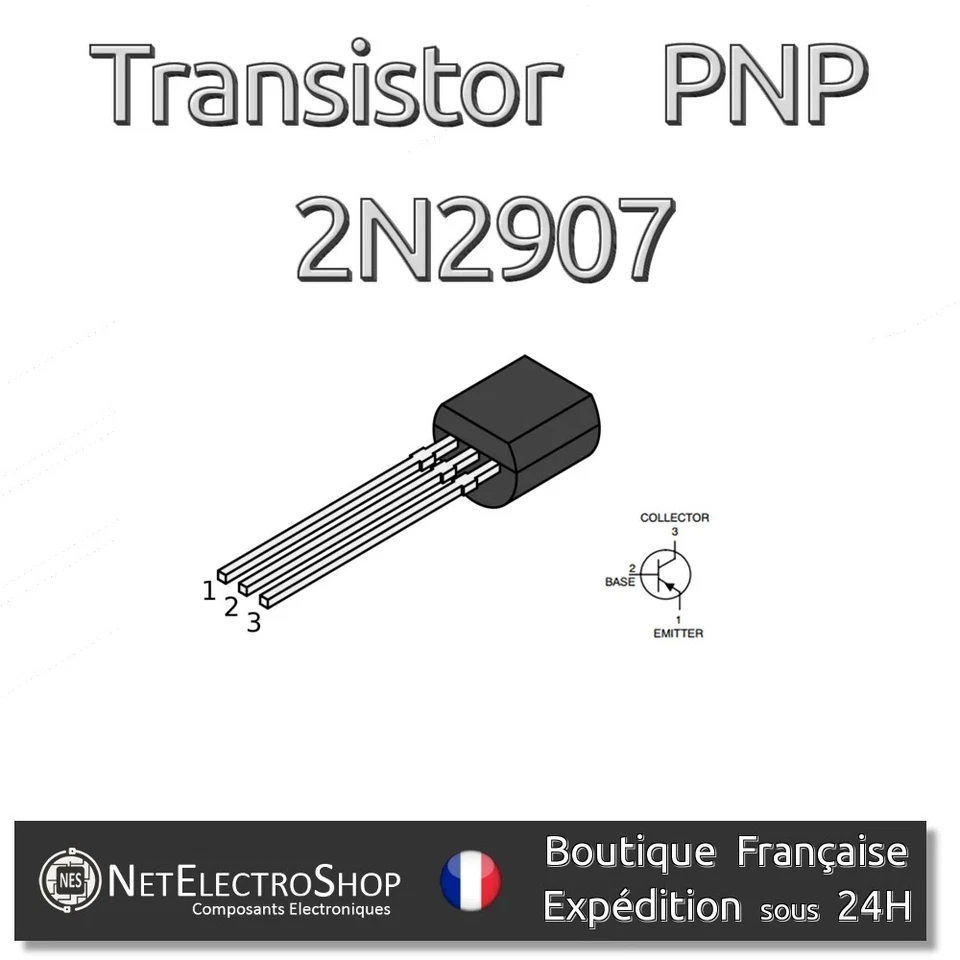 Transistor 2N2907 - PNP - TO-92 - Lot de 5 pieces - Bild 1 von 1