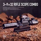 Pinty 4 in 1 3-9x32mm Rifle Scope Red Laser Dot Sight w/ 14 Slots 1” Riser Mount