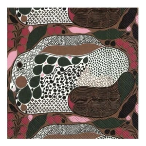 Marimekko Rusakko Blue Rabbit Pink IHR paper lunch napkins 3ply 33cm sq 20 pack - Picture 1 of 1