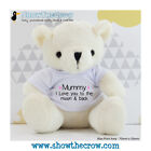 “Mummy I Love You Too” 22cm Bobby Bear Gift Keepsake Memory Bear Birthday Mum...