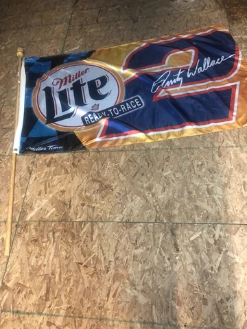 VINTAGE Miller Lite Ready to Race Rusty Wallace #2 Racing Flag 3' x 5' Cover