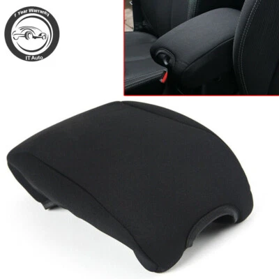 Cubierta de almohadilla de reposabrazos de consola central negra para Jeep Wrangler JK 2011-2018 Foto 1 de 4