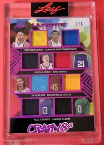 STEPHEN CURRY JERSEY CARD 2/6 NIKOLA JOKIC DONOVAN MITCHELL JAYSON TATUM GIANNIS - Picture 1 of 2