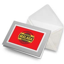 Greetings Card (Grey) - Malaga Spain Reino De España Travel  #6016