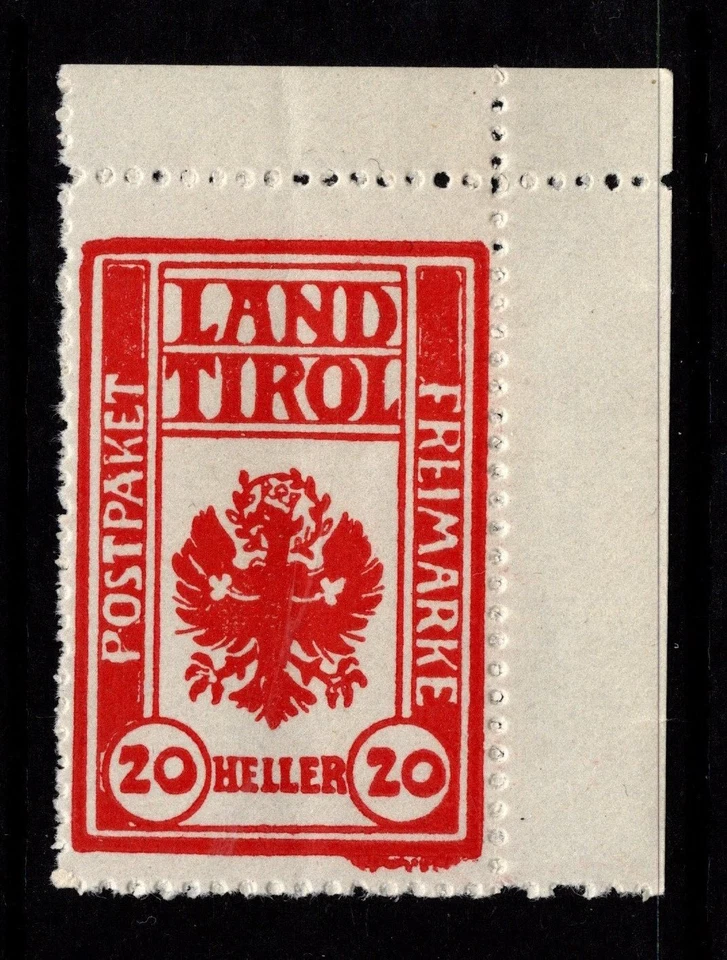 Austria 1920 Tirol 20h esquina/libro blanco MNH - S47697 Foto 1 de 1