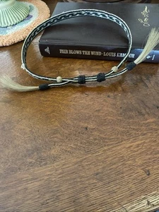 Vintage Braided Horse Hair Hat Band Double Tassels - Picture 1 of 4