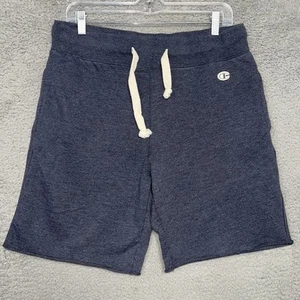 Vintage Champion Shorts Herren Größe Medium blau Logo Sweat dick locker abgeschnitten 90er - Bild 1 von 11