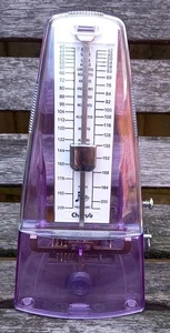 CHERUB WSM-330 MECHANICAL METRONOME FOR MUSICIANS TRANSPARENT PURPLE - Picture 1 of 8