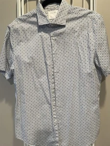 Cactus Man Ricky Singh Men White Slim Fit Shirt Short Sleeve All Over Print - Picture 1 of 8