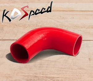 2-2.5" 90 DEGREE TURBO/INTERCOOLER/EXHAUST PIPING SILICONE COUPLER TUBE/TUBE RED - Picture 1 of 1