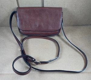 Vera Pelle Vintage hellbraune Leder Umhängetasche Handtasche abnehmbare Riemen - Bild 1 von 12