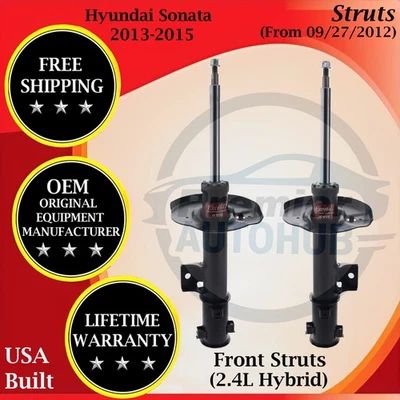KYB OEM Front Struts For 2013-2015 Hyundai Sonata 2.4L Hybrid Lifetime Warranty - Image 1 of 4