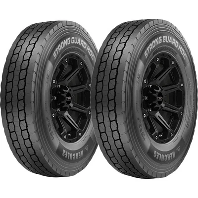 (QTY 2) 245/70R19.5 Hercules Strong Guard H-DC 136N Load Range H Tires Foto 1 de 4