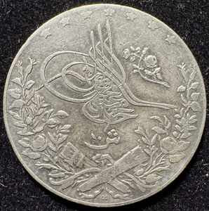 1911-H AH 1327 Egipto 10 Qirsh Sultán Mehmed V - Imagen 1 de 2