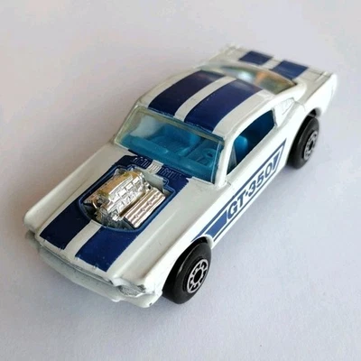1970 Matchbox Superfast 1:64 No 23 GT-350 Muscle Car White Blue Stripes  - Image 1 of 4