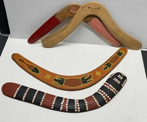 Australian Vintage Boomerang Collection x 4 - Picture 1 of 8