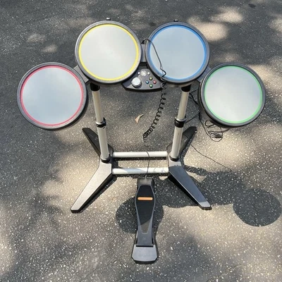 Xbox 360 Rock Band Wired Drum Set w/ Kick Pedal - Model 822149 - Image 1 of 4