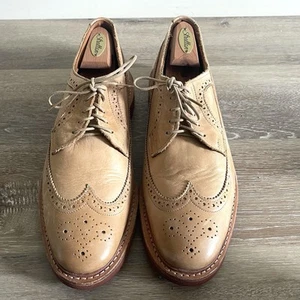 Allen Edmonds Shannon Drive hellbraun beige Leder Longwing Derby Schuhe Budapester Größe 11 - Bild 1 von 9