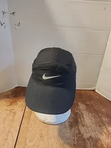 Nike Tailwind Cap Strap Back Hat Black Dri Fit Logo Vented Adjustable Running - Picture 1 of 8