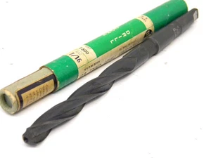 NEW SURPLUS PTD USA PRECISION 7/16" TAPER SHANK TWIST DRILL .4375" #1MT 3-FLUTE - Picture 1 of 4