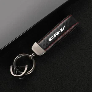 Leather Car Keychain Horseshoe Buckle Jewelry Key Chain for Honda Crv 2007 2015 - Picture 1 of 26