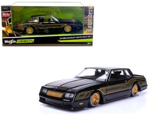 Chevrolet Monte Carlo 1986 Low Rider modelo de coche fundido a presión 1/24 -negro- - Imagen 1 de 2