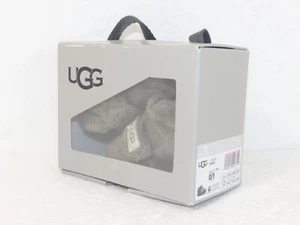 UGG Baby Bixbee Slipper Booties Gray #1103497I Size 0/1 XS [0-6 Months] NEW! - Picture 1 of 5